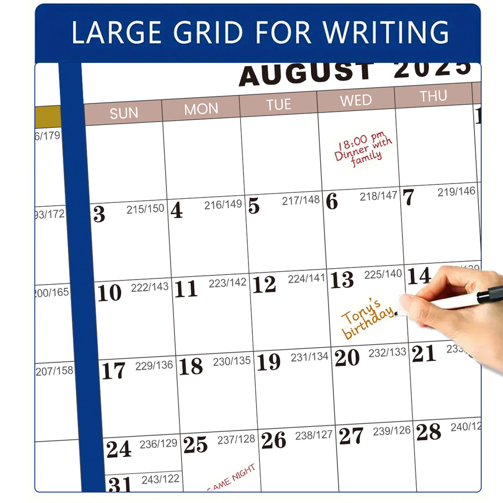 English Home Office - 2026 calendário de parede laminado dupla