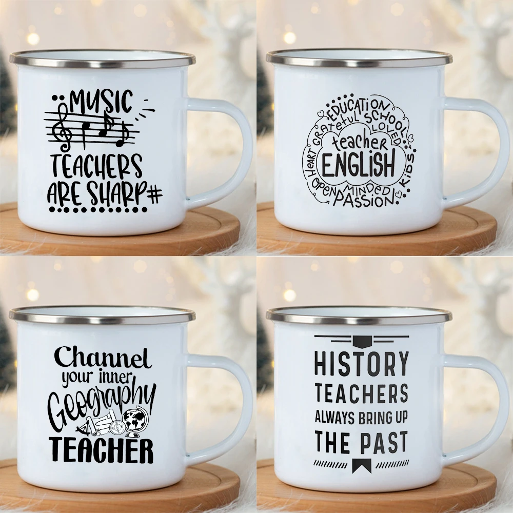 English Home Office - Canecas de Esmalte Branco com Estampa
