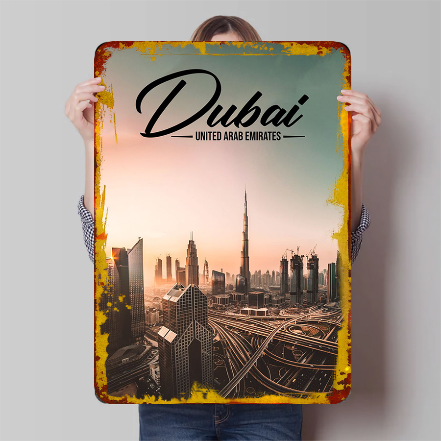 Home Office Dubai - Arte de parede de metal com