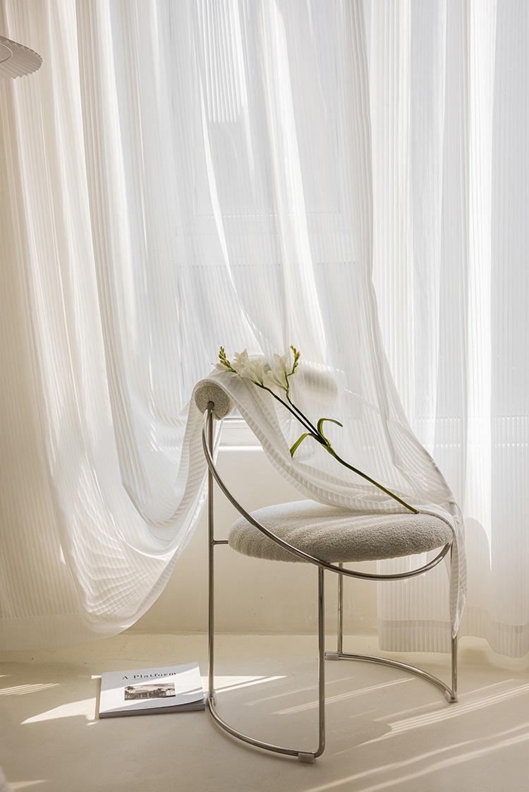 Home Office Ye - Persianas verticais brancas, cortinas fantasia para
