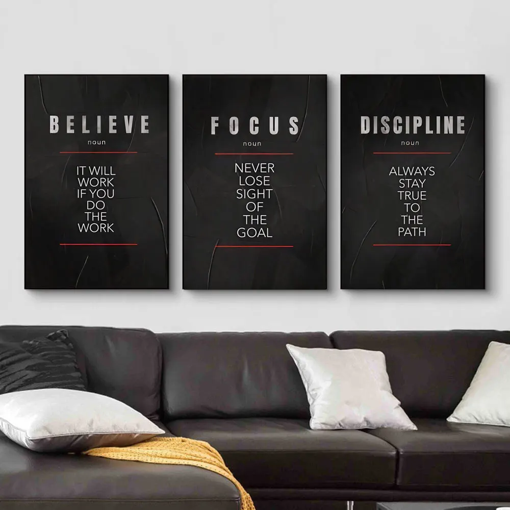 Home Office Room Inspiration - Pôster Motivacional e Inspirador: Definições de