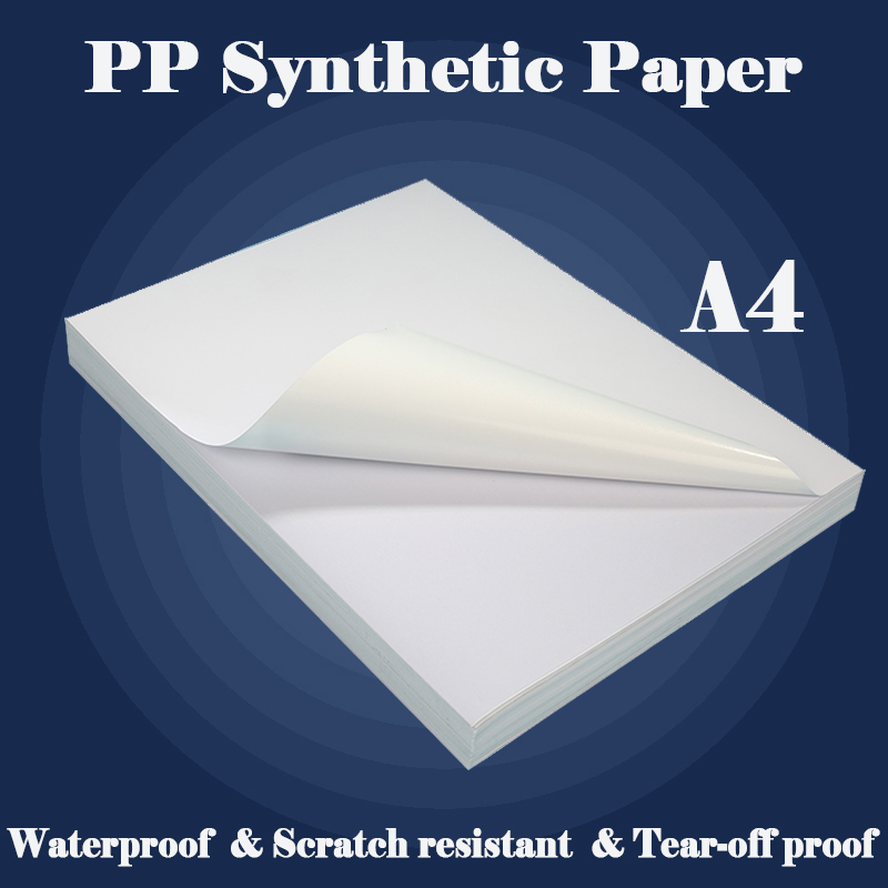 Label Maker Machine - Papel sintético autoadesivo A4 PP, superfície