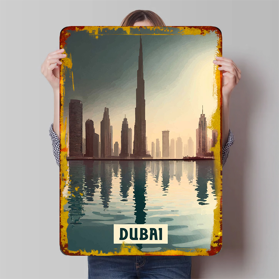 Home Office Dubai - Dubai skyline no pôr do sol
