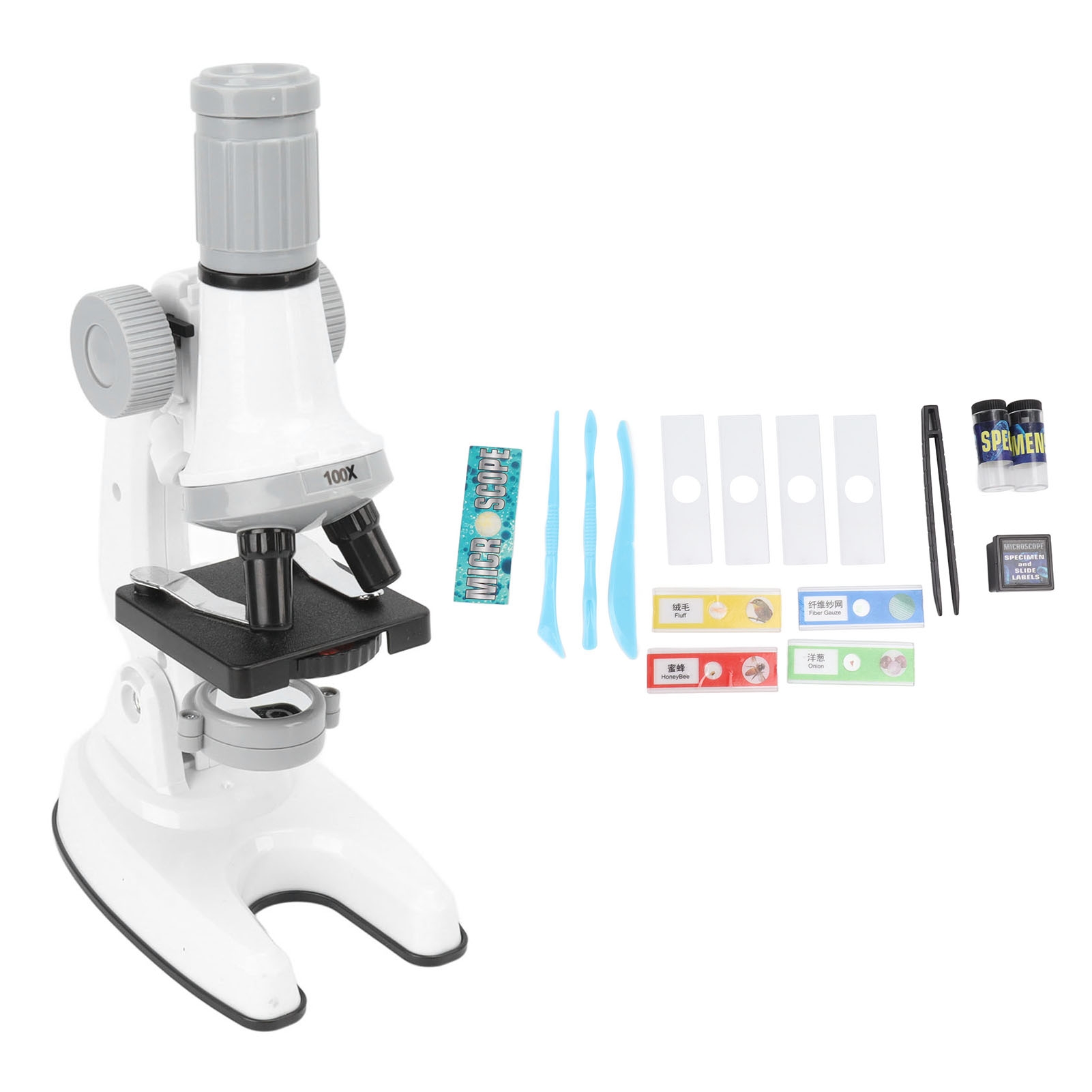 Zoom Lighting Kit - Microscópio para Crianças 100X 600X 1200X