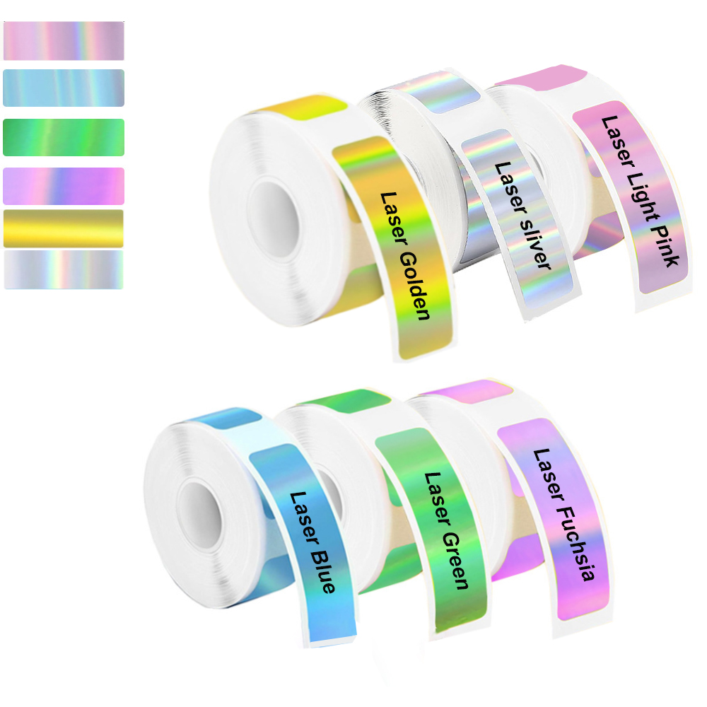Label Maker Machine - 2 rolo 12*40mm etiqueta holográfica para