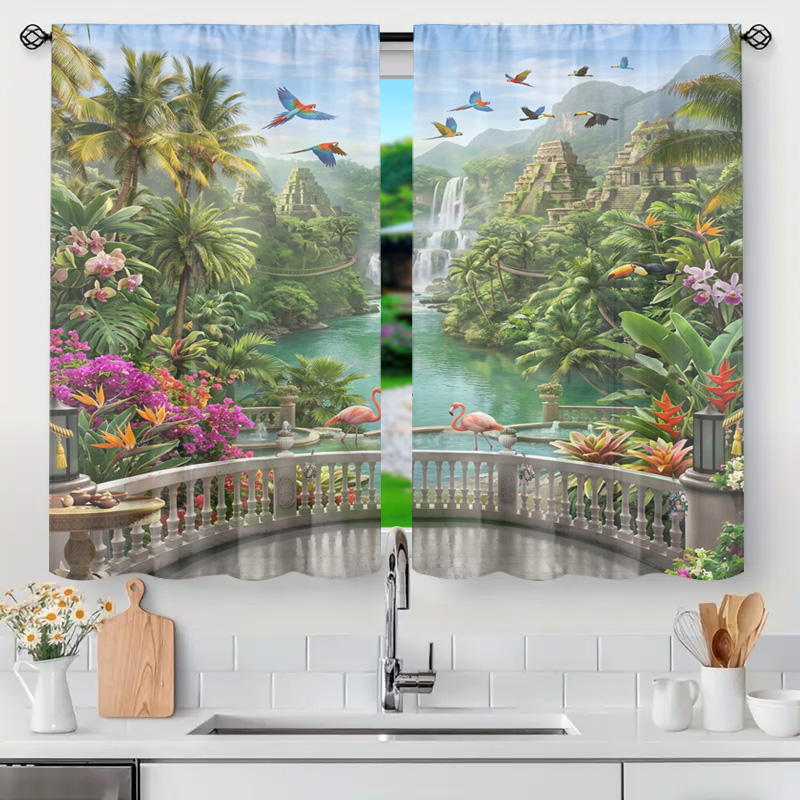 Cortina de Paisagem Vibrante d - Home Office Bali avaliação e preço
