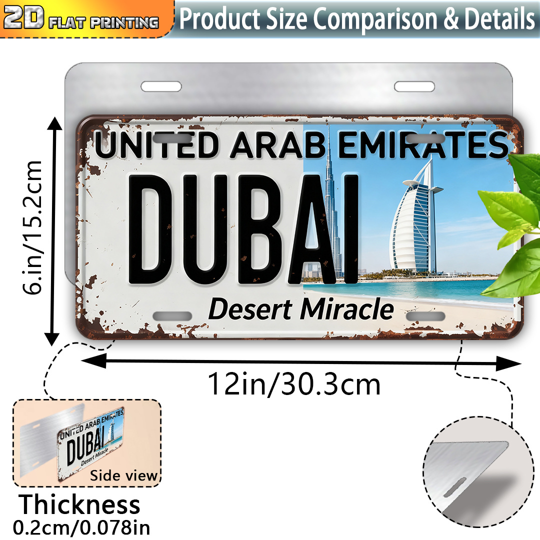 Placa de metal vintage 2D plan - Home Office Dubai avaliação e preço