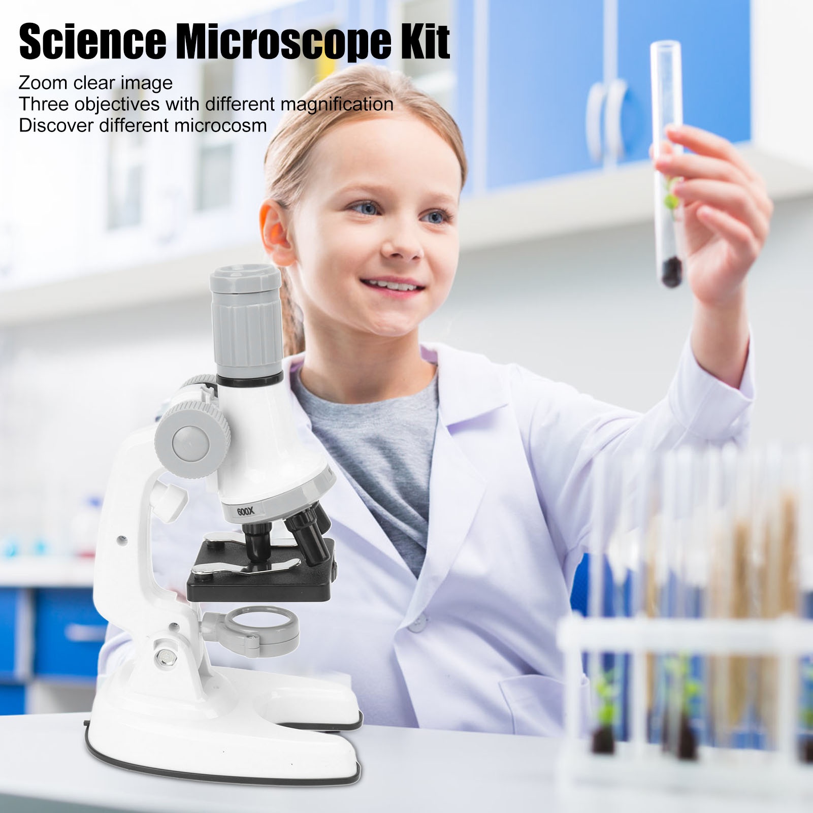 Microscópio para Crianças 100X - Zoom Lighting Kit avaliação e preço