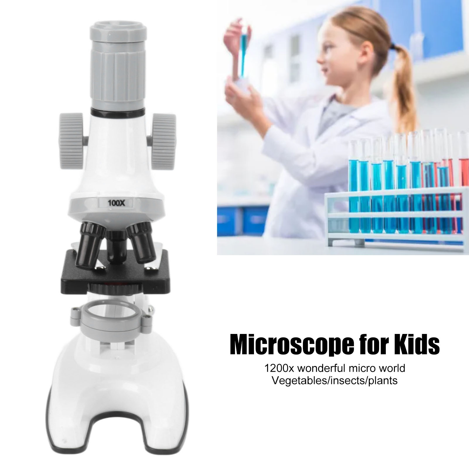 Microscópio para Crianças 100X - Zoom Lighting Kit avaliação e preço