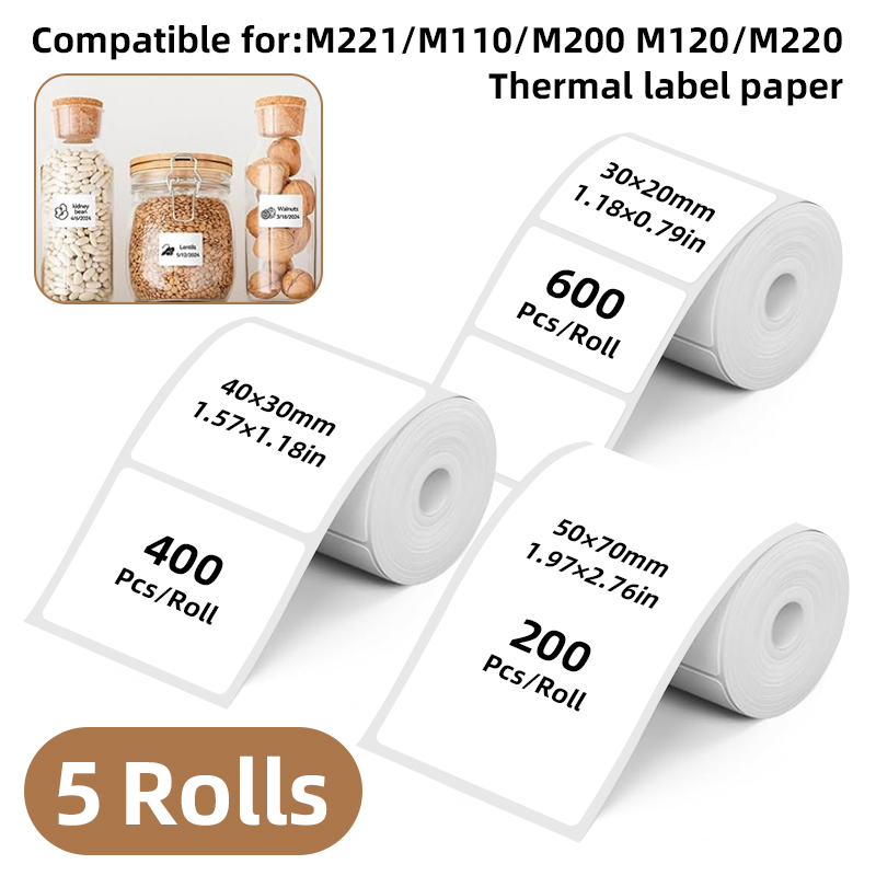 5 rolos de etiquetas adesivas  - Label Maker Machine avaliação e preço