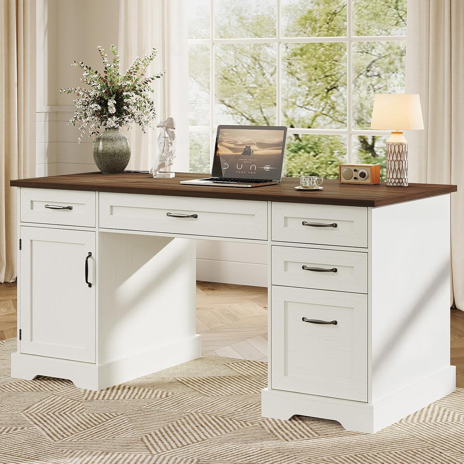 Mesa Executiva Farmhouse de 59 - Home Office Trabalho avaliação e preço